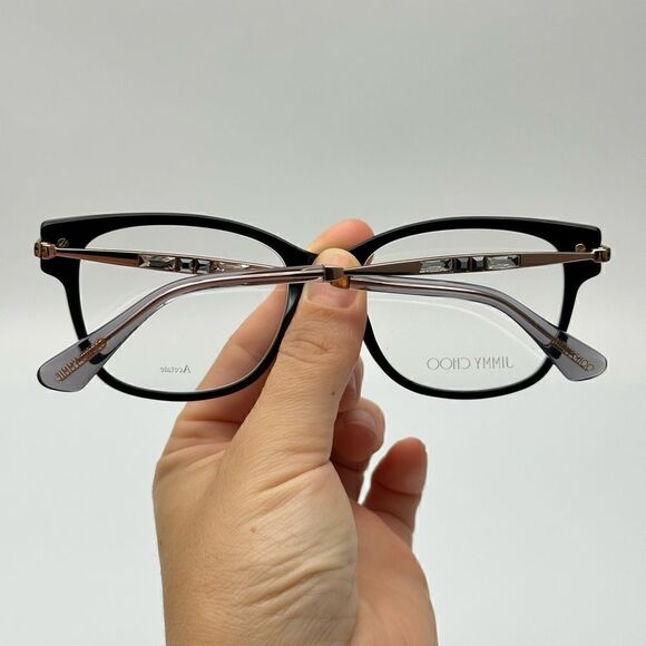 JIMMY CHOO Eyeglasses JC181 06K Black/Gold Women NEW main image 8